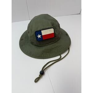 Army Green Boonie Hat Military Style Bucket Cotton Outdoor Eagle Crest One Size